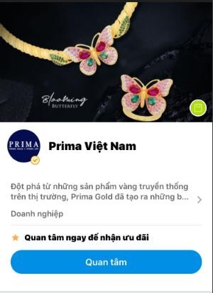 Zalo OA Prima Việt Nam có tích vàng