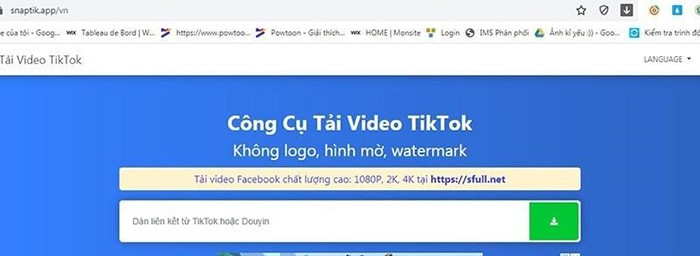 Công cụ tải ứng dụng Tiktok