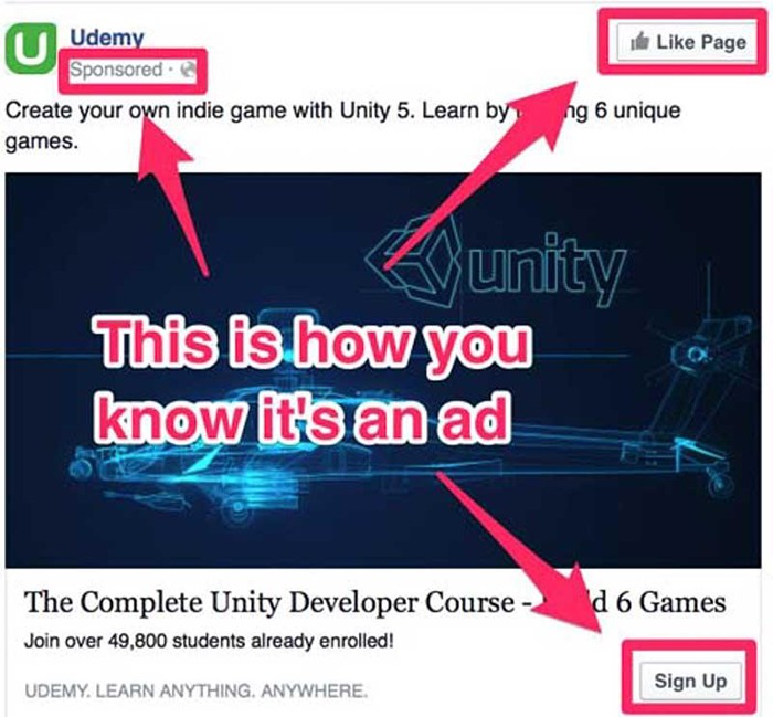 Cách nhận biết về bài quảng cáo trên Facebook