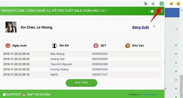 Lấy số điện thoại trên facebook bằng Tino Group