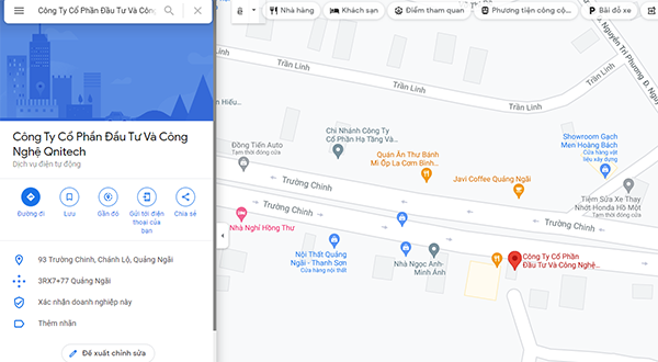 Kết quả trả về địa chỉ của bạn tìm thấy trên hệ thống Google Map.